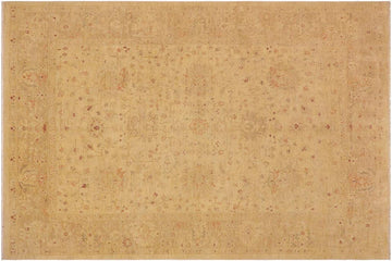handmade Traditional Kafkaz Chobi Ziegler Lt. Gold Tan Hand Knotted RECTANGLE 100% WOOL area rug 9 x 12